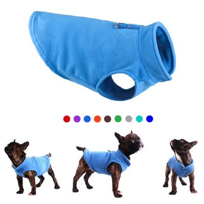 Vestiti per cani Cappotto per cani in pile invernale con pettorina Vestiti per bulldog francese per cani di piccola taglia media Costumi per gatti lavabili