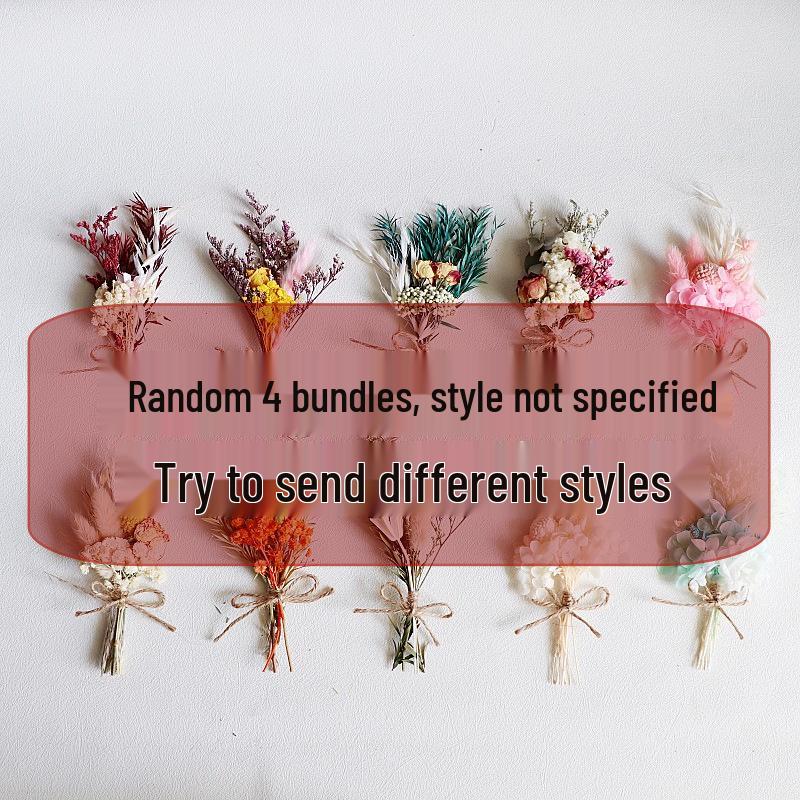 Mini Bouquet of Mixed Natural Dried Flowers: Preserved Gift Box for DIY and Decorations