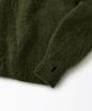 Outstanding Brushed Wool Round Neck Cardigan_Melange Olive