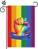 LGBTQ Gay Pride Peace and Love Rainbow Garden Ag 12x18 Inch Double Sided Welcome Yard Outdoor Home Decoration Ag XAA UUV SSL