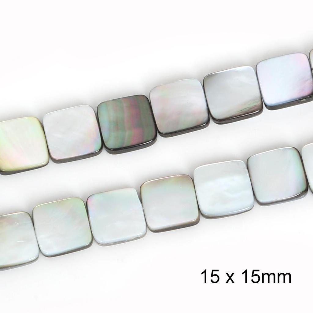 39 cm/pramínek čtvercové přírodní černé diskové korálky pro vlastní výrobu šperků