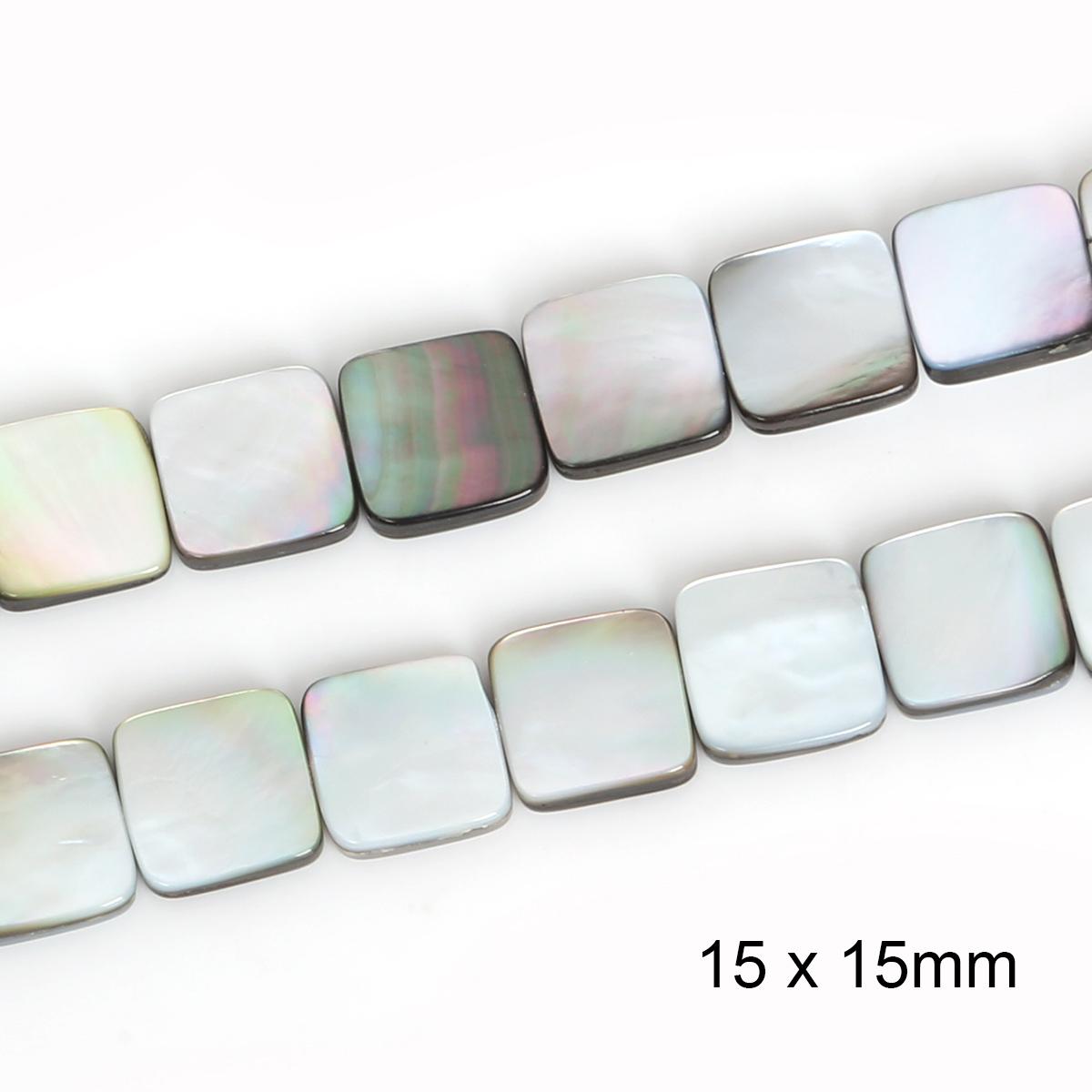 

39 см/прядь квадратные натуральные черные дисковые бусины для изготовления ювелирных изделий своими руками 15x15mm 26pcs