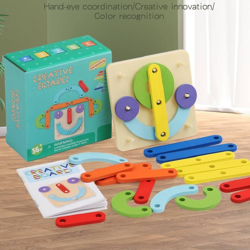 Wooden Geometric Shape Puzzle For Kids Educational Gift Toy
