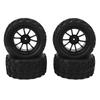 4pcs RC Car Wheels Tires Universal 10 Spoke Rims Rubber with M4 Lock Nut RC Car 1/10 Wheels Tires fo