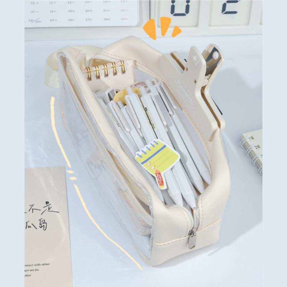 Transparent PVC Pen Case Pencil Pouch