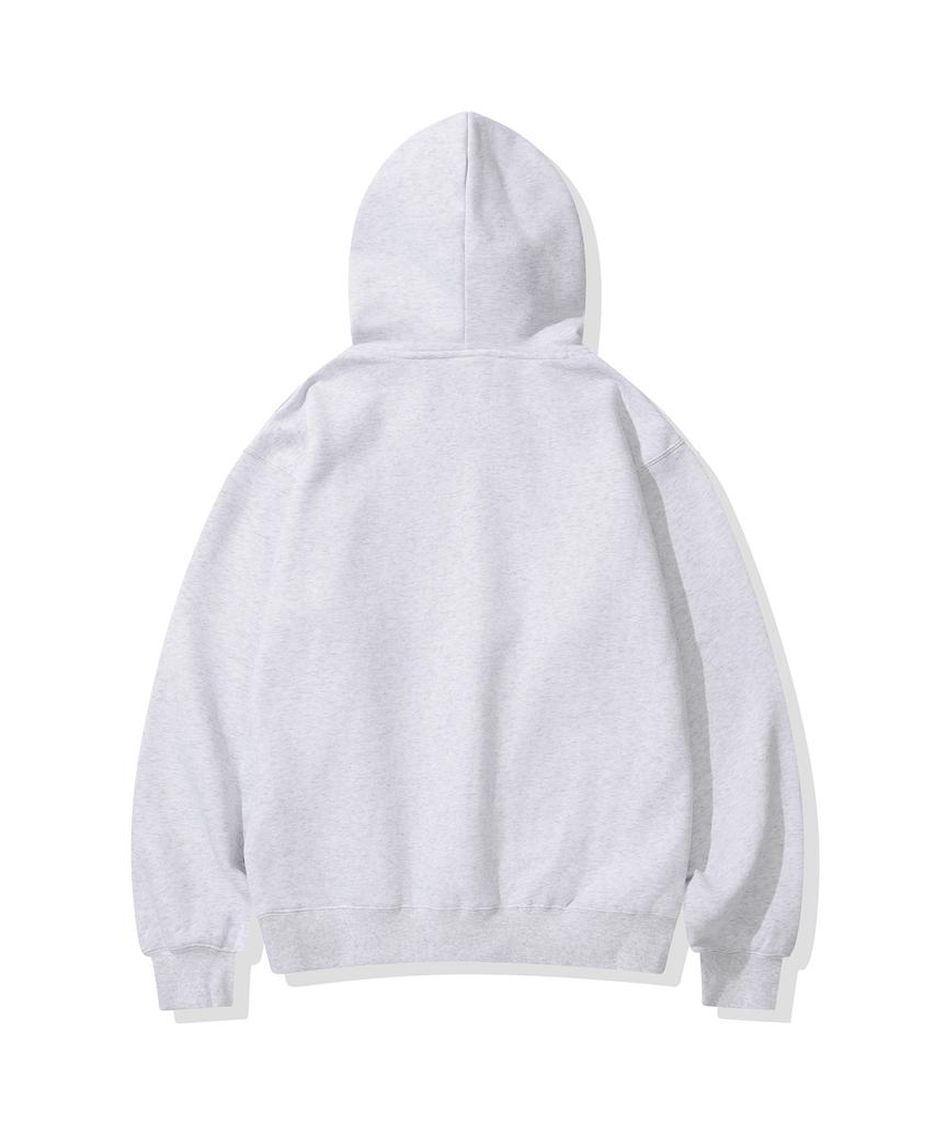Fleece-Lined Cgp Arch Logo Hoodie_Melange Grey