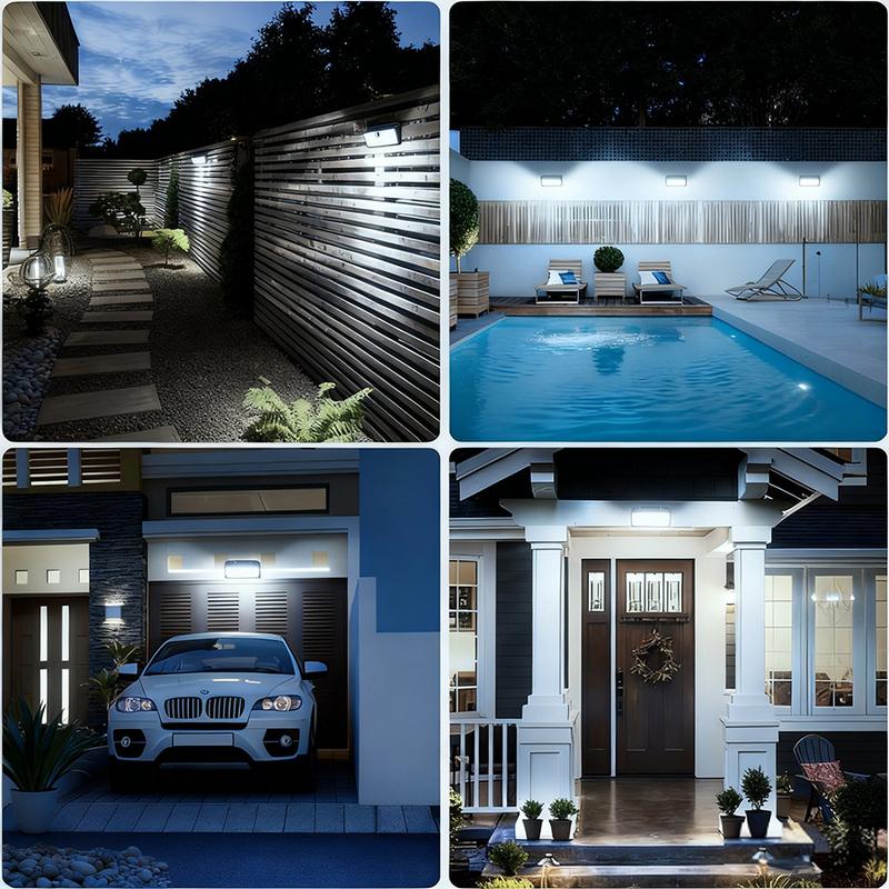 418/528/368 Solar Wall Lights  Outdoor Motion Sensor 3 Modes Security Light IP65 Waterproof Solar Powered Wall Light For Outside