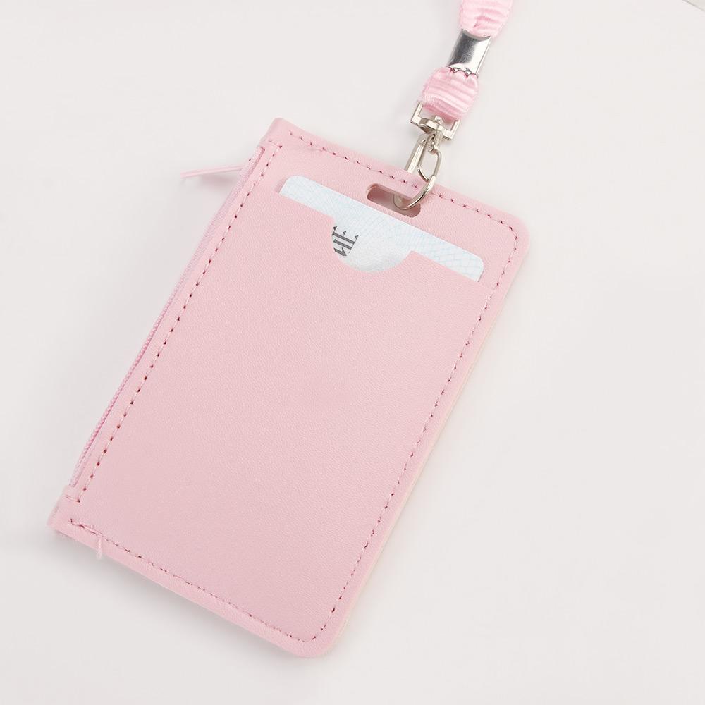 Money Pouch ID Holders with Neck Strap Credit Card Holders ID Card Holder Zipper Coin Purses