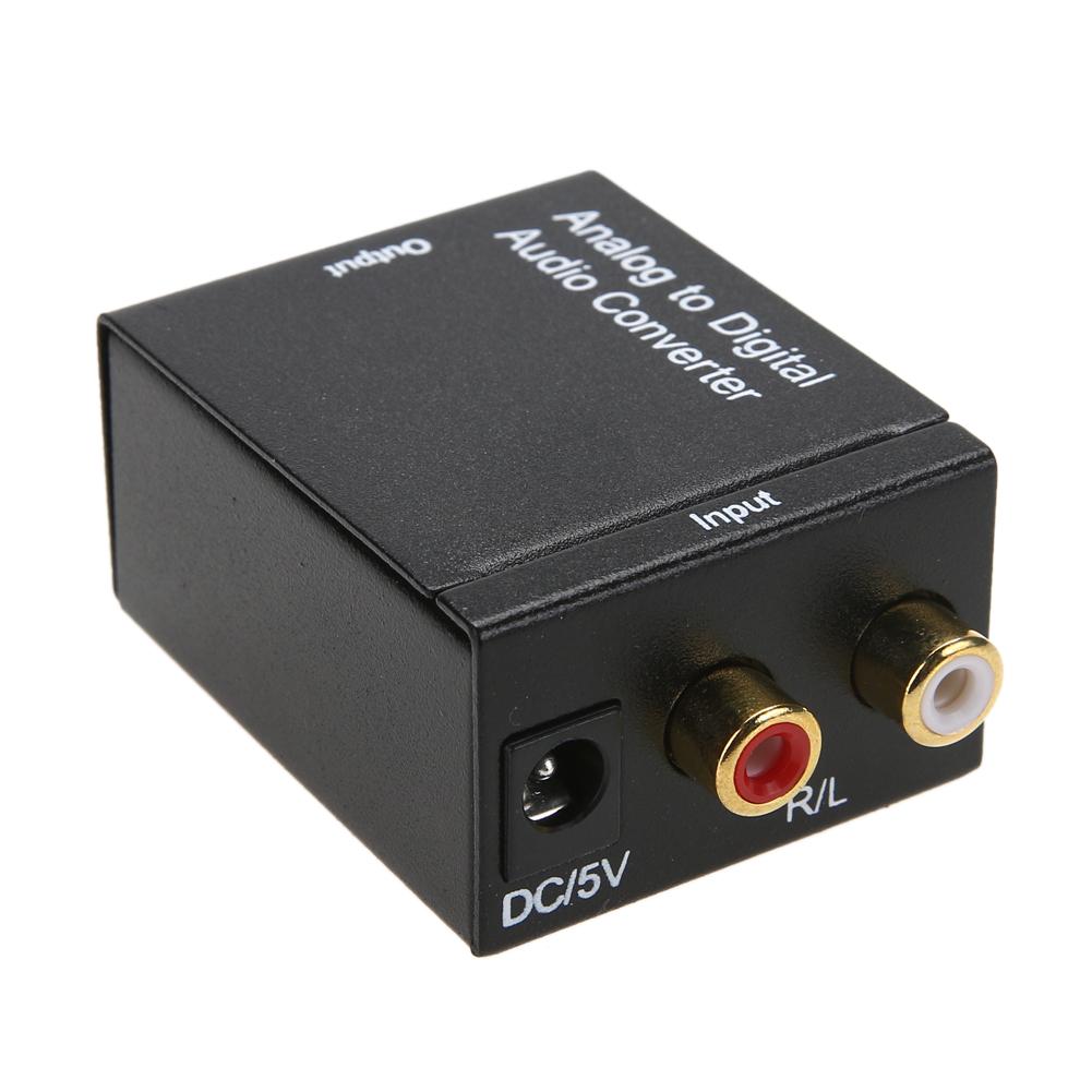 UK Analog L/R To Digital SPDIF Coaxial Coax RCA & Optical Toslink Audio Conver