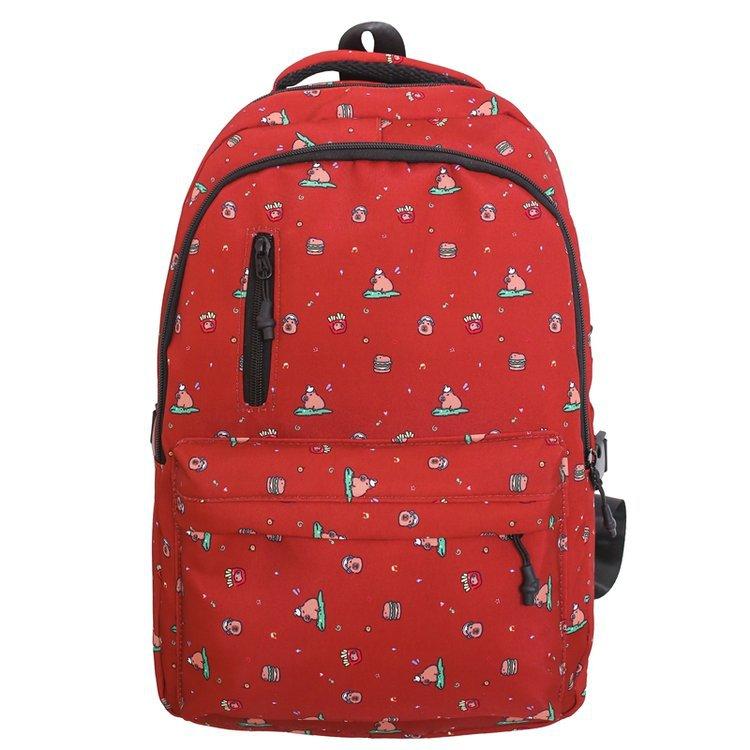 Schoolbag Korean version of the new niche Mori literary floral small fresh girl schoolbag junior high school student travel backpack