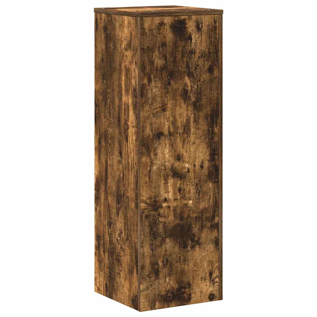 Plant Stand Smoked Oak 33x33x100 cm Wood Based Material