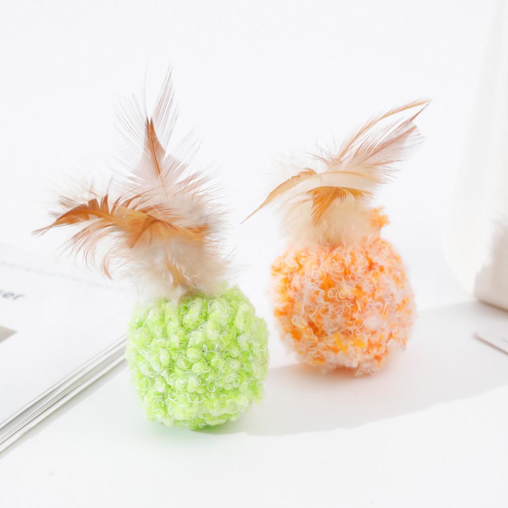 Cat Toys Collection Featuring Feather Mice And Rattling Balls For Fun And Exercise