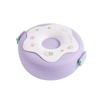 Plastic Food Container Round Shaped Food Storage Box Cute Donut Lunch Box  Girls Children Students