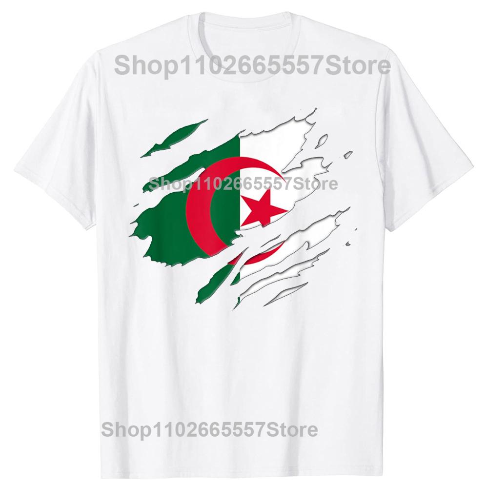New Men Proud Algeria Algerian Flag T Shirt Oversize Printed Casual Tee shirt Casual Short Sleeve Vintage Couples T-Shirt