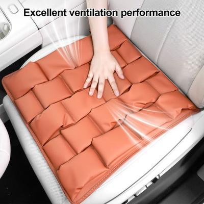 Car Seat Cushion Breathable Nappa Leather with Cloud Honeycomb Pressure-Reducing Comfort Design for All-Season Fit Multiple Colors