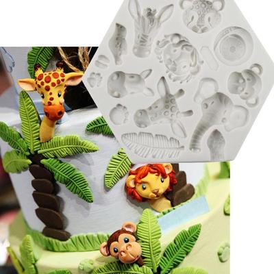Dschungel-Wildtier-Kuchenform, DIY-Tier-Kuchendekoration, Fondantform, Schokoladen-/Zuckerguss-Backwerkzeuge, Kuchenform, Küchenhelfer