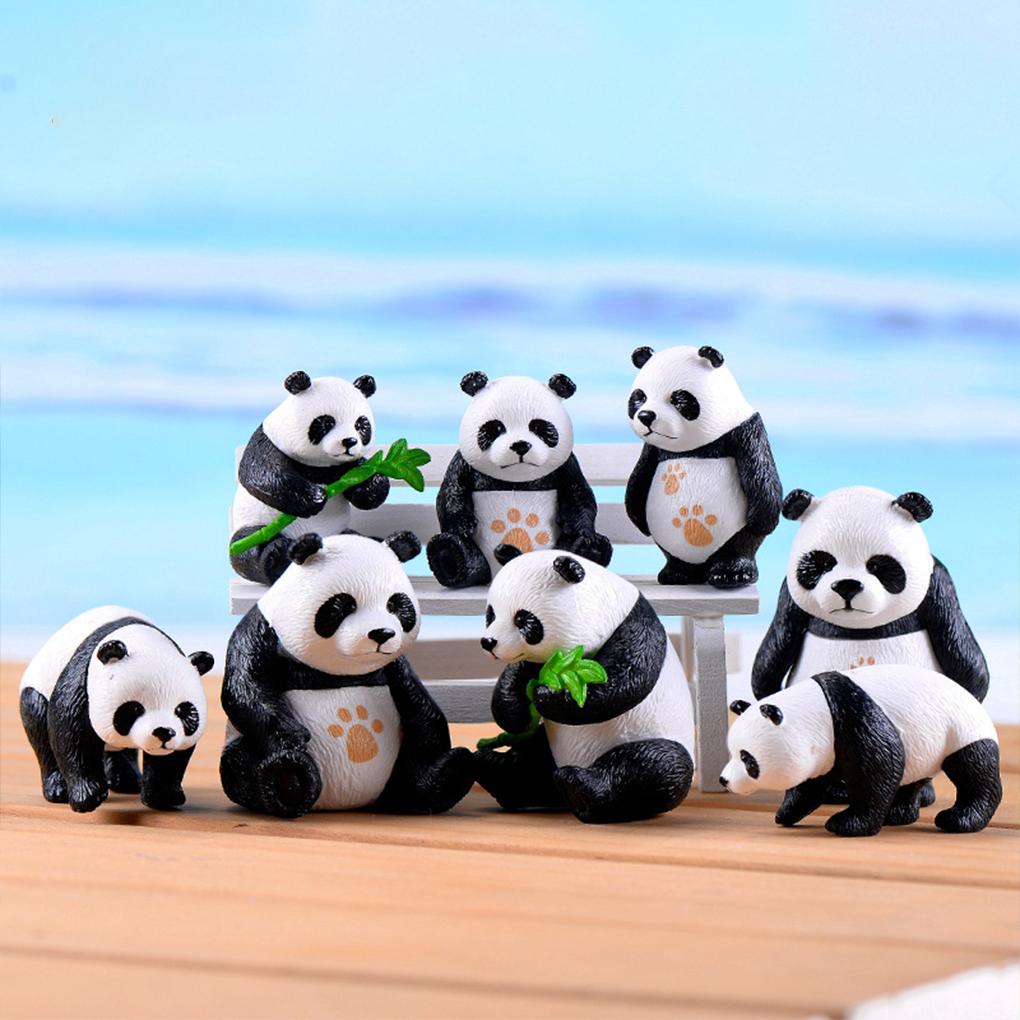 Panda Toy Amusing Exquisite Appearance Difference Display DIY Landscaping Accessories Eye-catching Decorative Embellishment