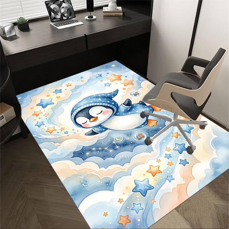 

1PC Penguin Non-Slip Floor Carpet Compatible for Office&Living Room&Bedroom&Dining room - Soft & Pattern, Vibrant Colors-H0353 60cm by 90cm