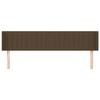 VidaXL Tête de lit avec oreilles Marron Foncé 163x16x78-88 cm Tissu3119015