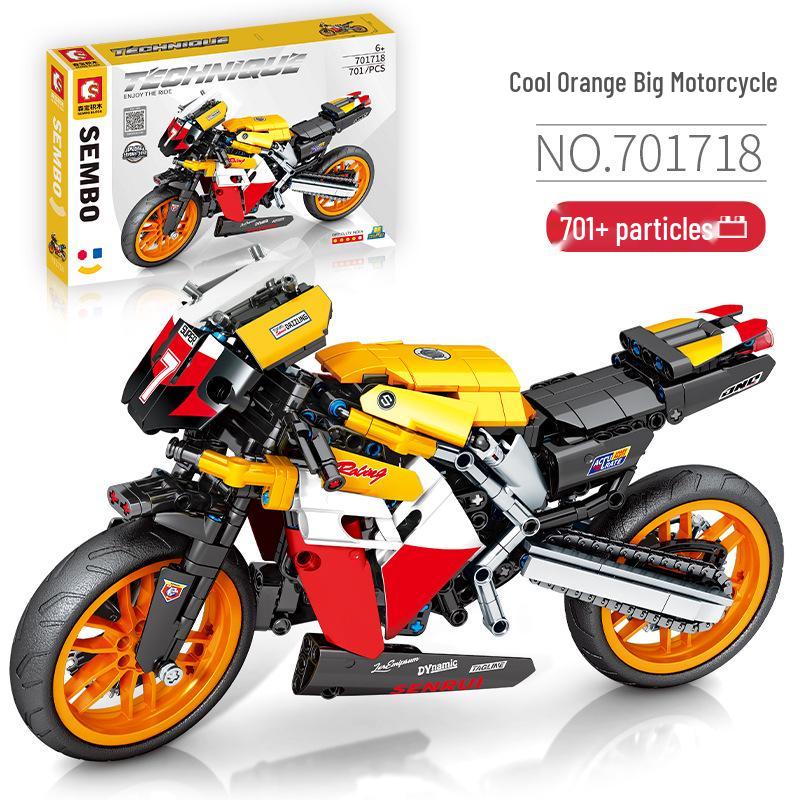 ShengBao Motorcycle Model Building Blocks Toy for Boys - Birthday Gift