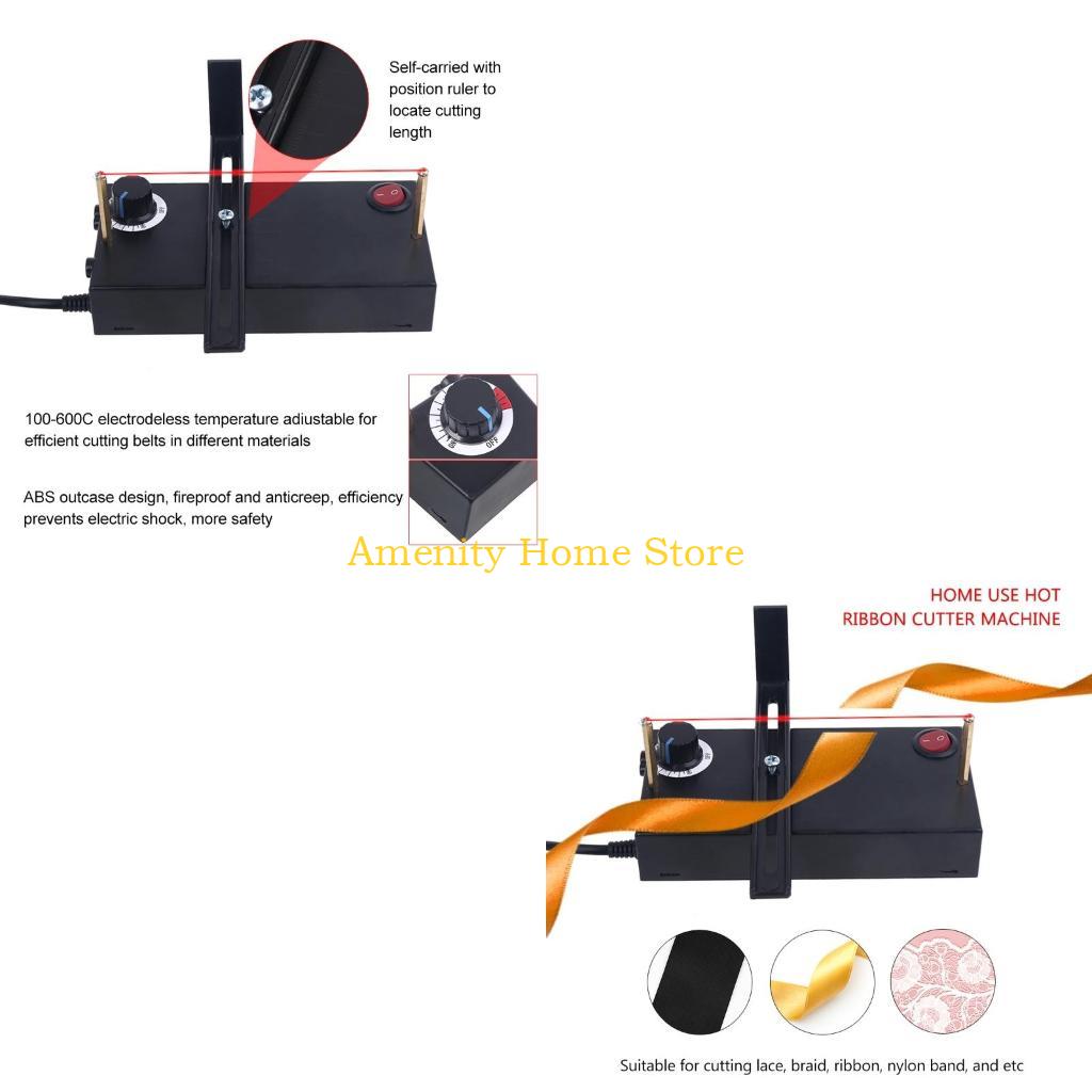 F26C Manual Hot Ribbon Cutter DIY Rope Band Craft Home Use Hot Ribbon Cutter Machine Handmade Hair Accessories Ribbon Webbing