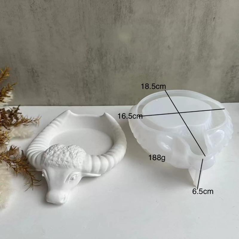 Bull Horn Silicone Ashtray Mold - Epoxy Resin DIY Craft Tray