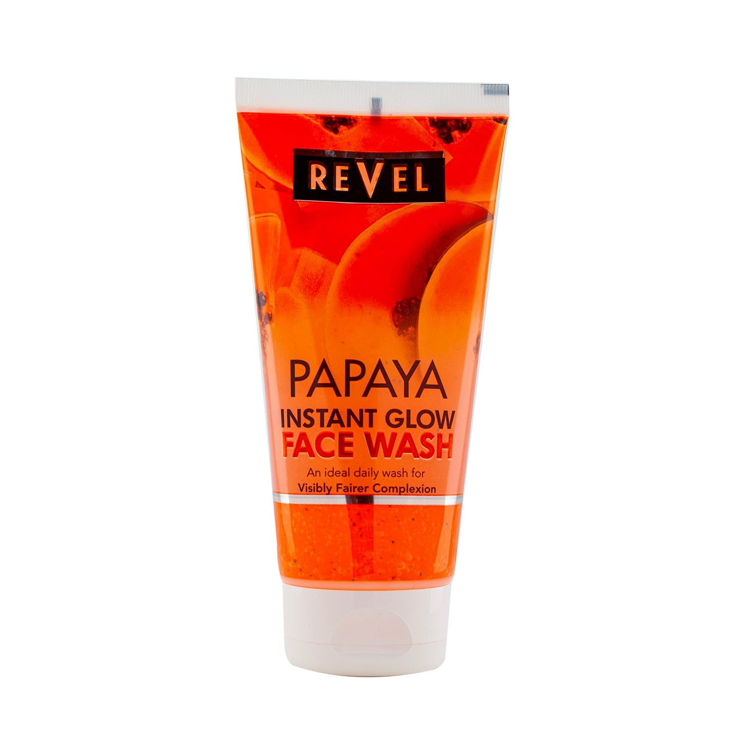 Revel Face & Body Care Папайя Мгновенное Сияние Гель для умывания лица 150 мл, Идеальное средство для ежедневного умывания для заметно более светлого цвета лица, Очищение