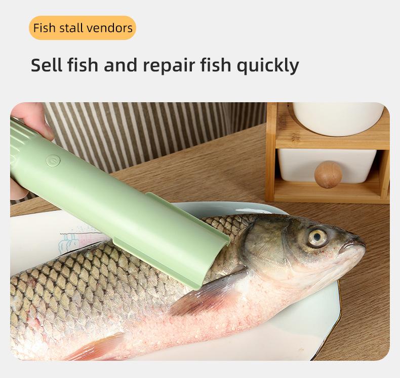 Home-use Wireless Electric Fish Scale Remover Fish Scaling Tool Commercial Fish Skining and Scaling Scraper Fish Scale Remover