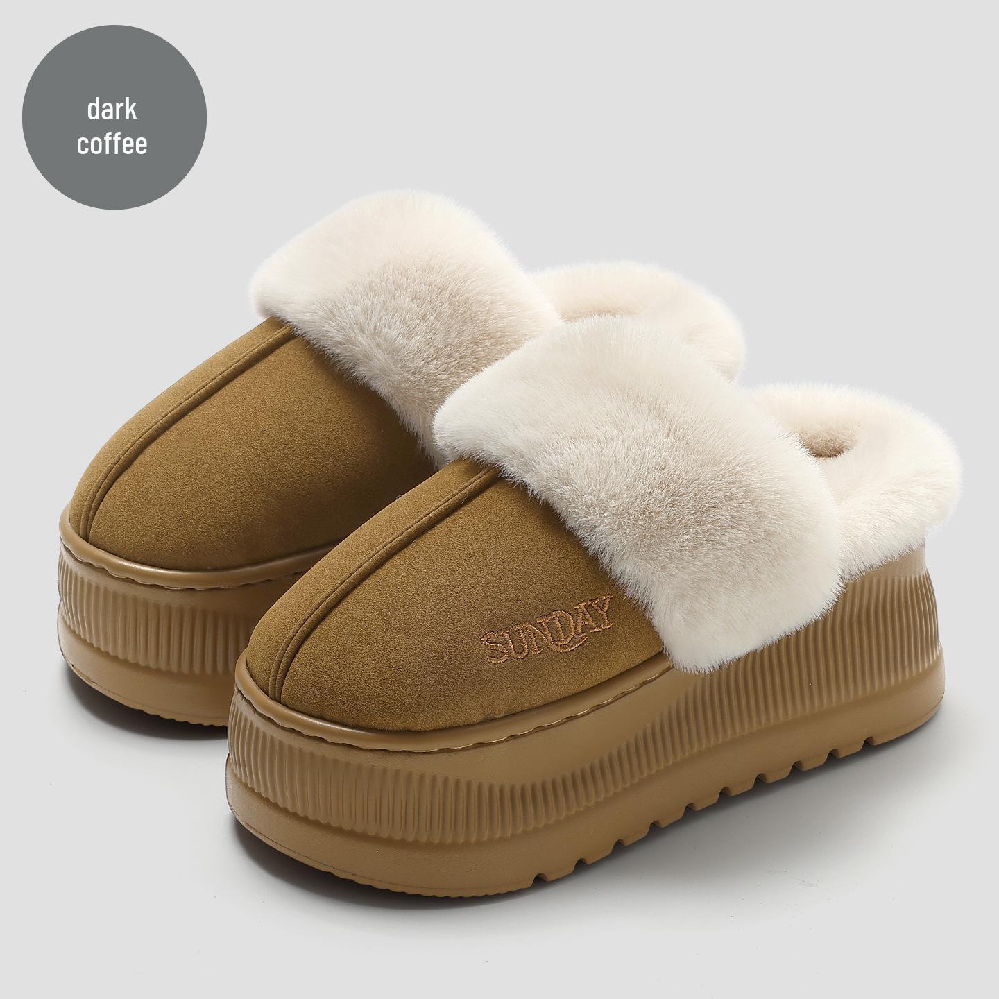 

Women s Winter Cotton Slippers: Non-slip, Thick-soled, Cozy Indoor/Outdoor Footwear 39-40 (24.5 cm) колір темно кави