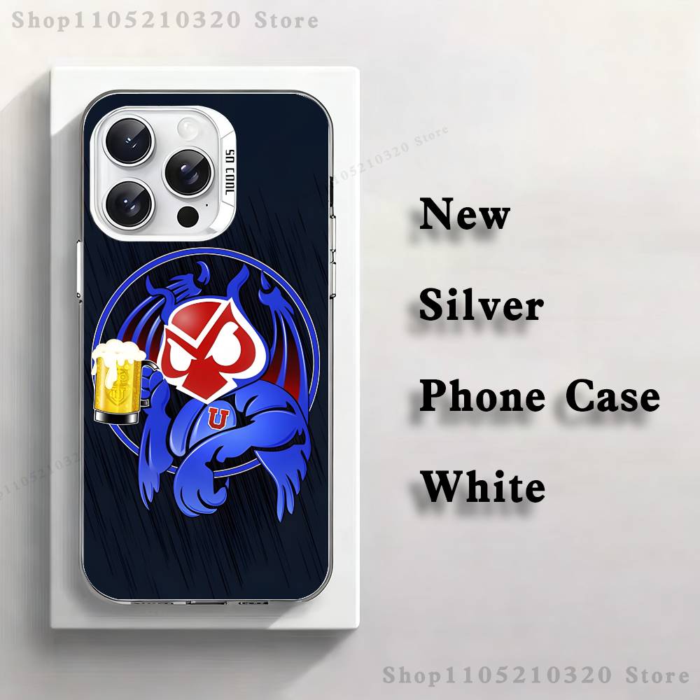 

C-Chiles Logo U-University Phone Case For iPhone 17,16,15,14,13,12,11,Mini,Pro,E,MAX White Matte Silicone Whtie Cover iPhone13