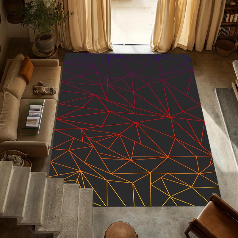 

Tech Carpet Mat Rug Home Decoration Living Room Bedroom Floor Decor Neon Hexagon Style Non Slip Rugs Bedroom Decor 40x60cm