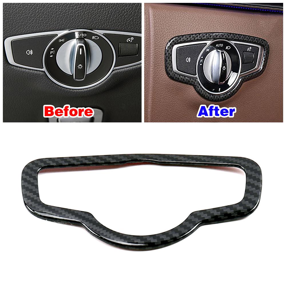 For Mercedes Benz E Class W213 S213 C238 A238 2017 2020 Car Dashboard Headlight Head light Switch Button Trim Ring Cover Sticker