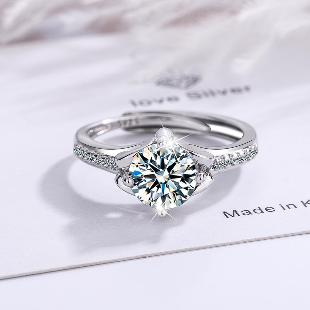 Lindon Classic Copper Zircon Ring Ladies Jewelry Wedding Promise Party Gift