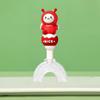 Kids' U-Shaped Toothbrush, Soft Bristle Silicone Brush for Ages 1-12, Cute Bee Handle
