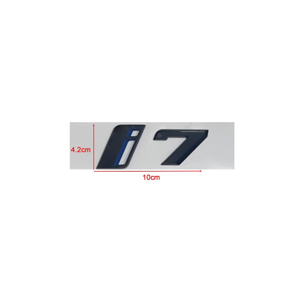 3D Letters Emblem Badge Car Rear Trunk Logo Sticker for BMW iX I3 I4 I7 iX3 iX4 iX7 Glossy Black Accessories