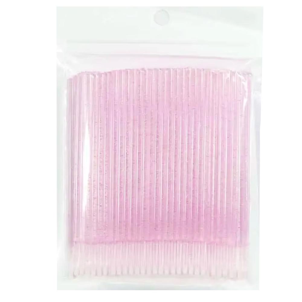 

100PCS Eyelash Cleaning Brush Disposable Lash Extension Micro Brushes Cotton Swab Individual For Eyelashes Removing Beauty Tool