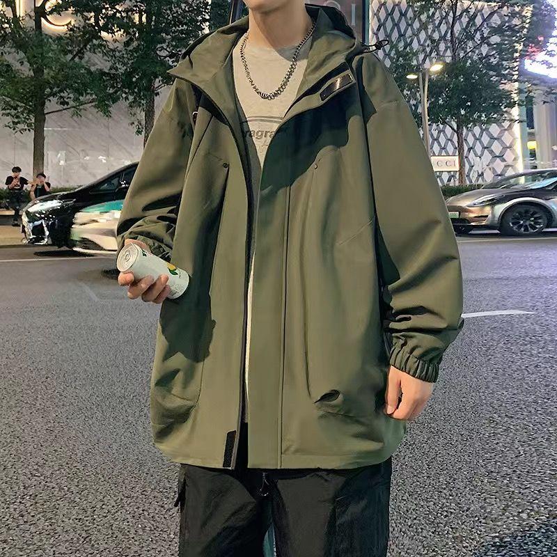 

Ретро Куртка Рабочая Куртка Женская Свободная Универсальная Модная Брендовая С Капюшоном M армия зеленый