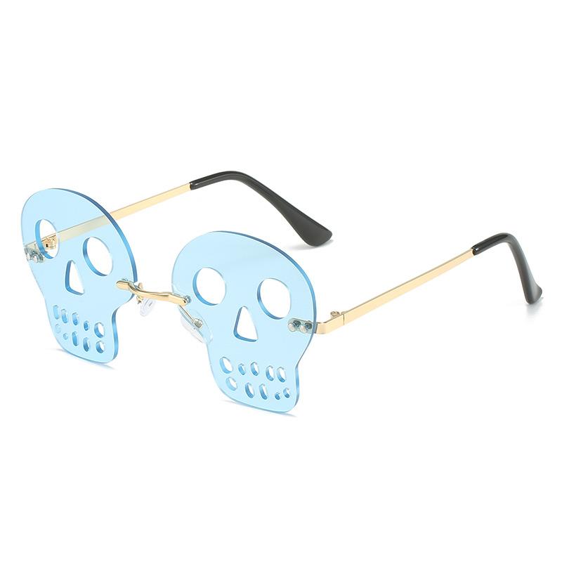 Halloween Frameless Skull Funny Sunglasses Party Prom Men'S And Women'S Sunglasses Hip Hop Glasses