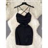 Internet Celebrity Ins Sexy Hollow-out Backless Sling Dress