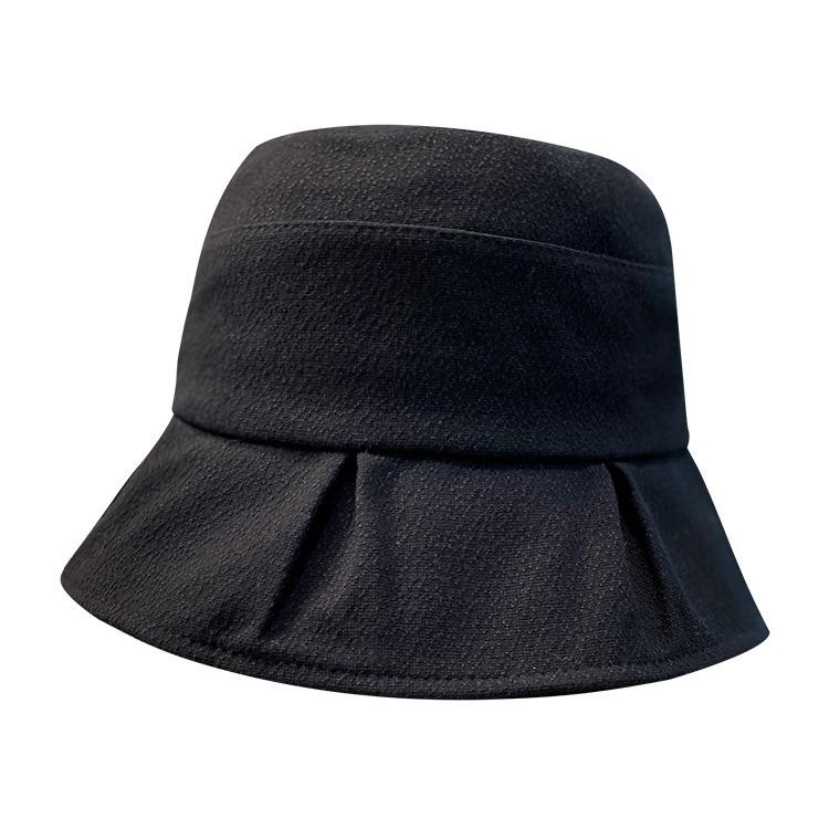 Spring and autumn hat women's casual versatile face small sunscreen sunshade bucket hat foldable travel basin hat autumn