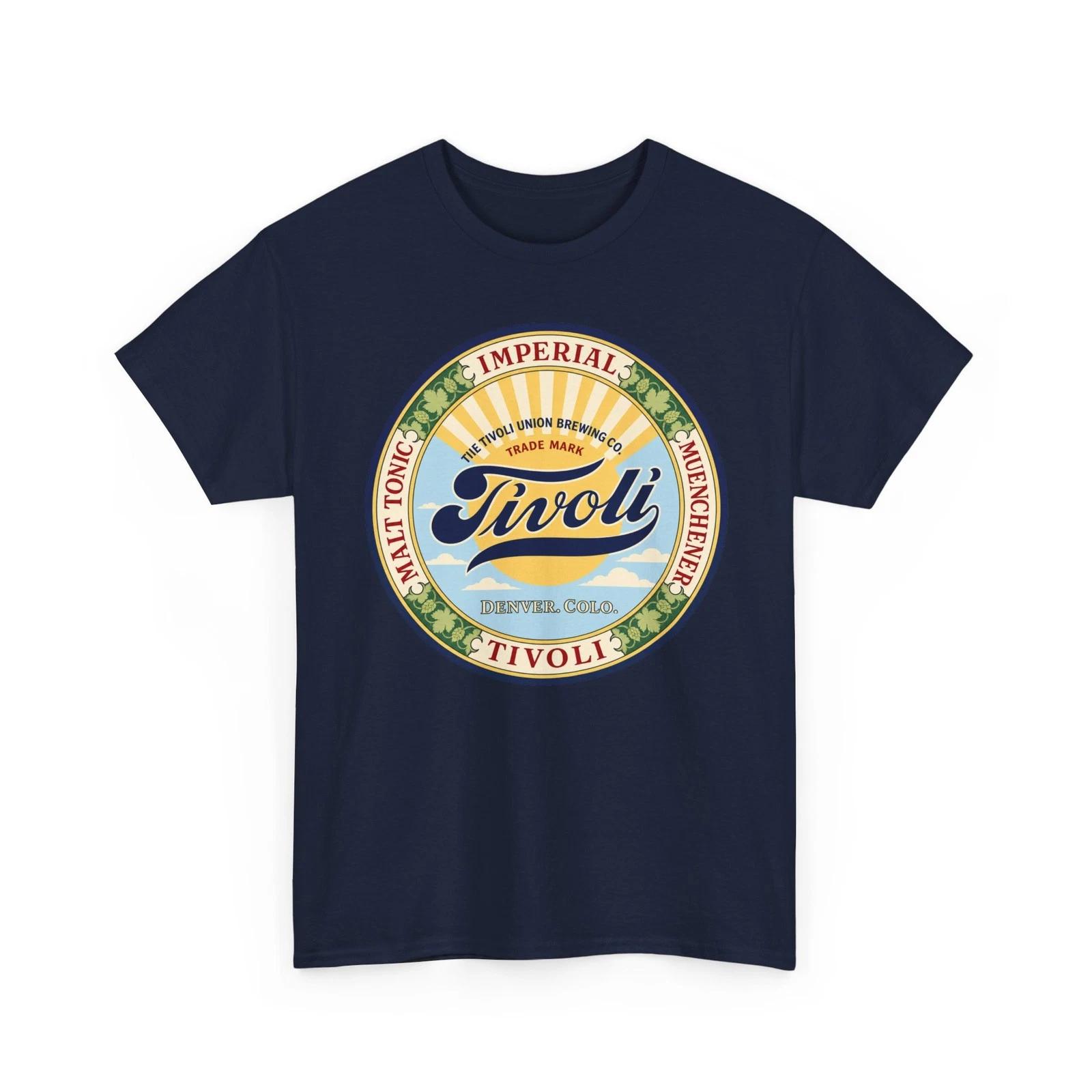 Tivoli Union Brewing Denver CO Muenchener Pre-Pro Beer Retro Breweriana T-Sirt S