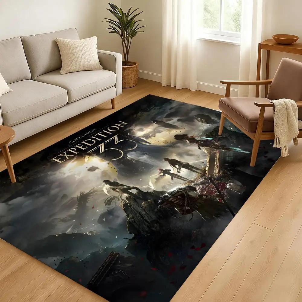C-Clair O-Obscur E-Expedition 33 Fußmatte Weich Verdickt Rutschfest Schlafzimmer Wohnzimmer Türvorleger Heimdekoration Flanell Teppiche