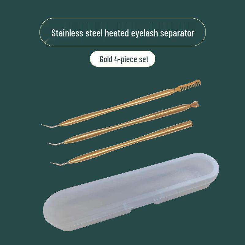 Dual-Headed Stainless Steel Eyelash & Eyebrow Tool: Comb, Curl, and Shape with Precision