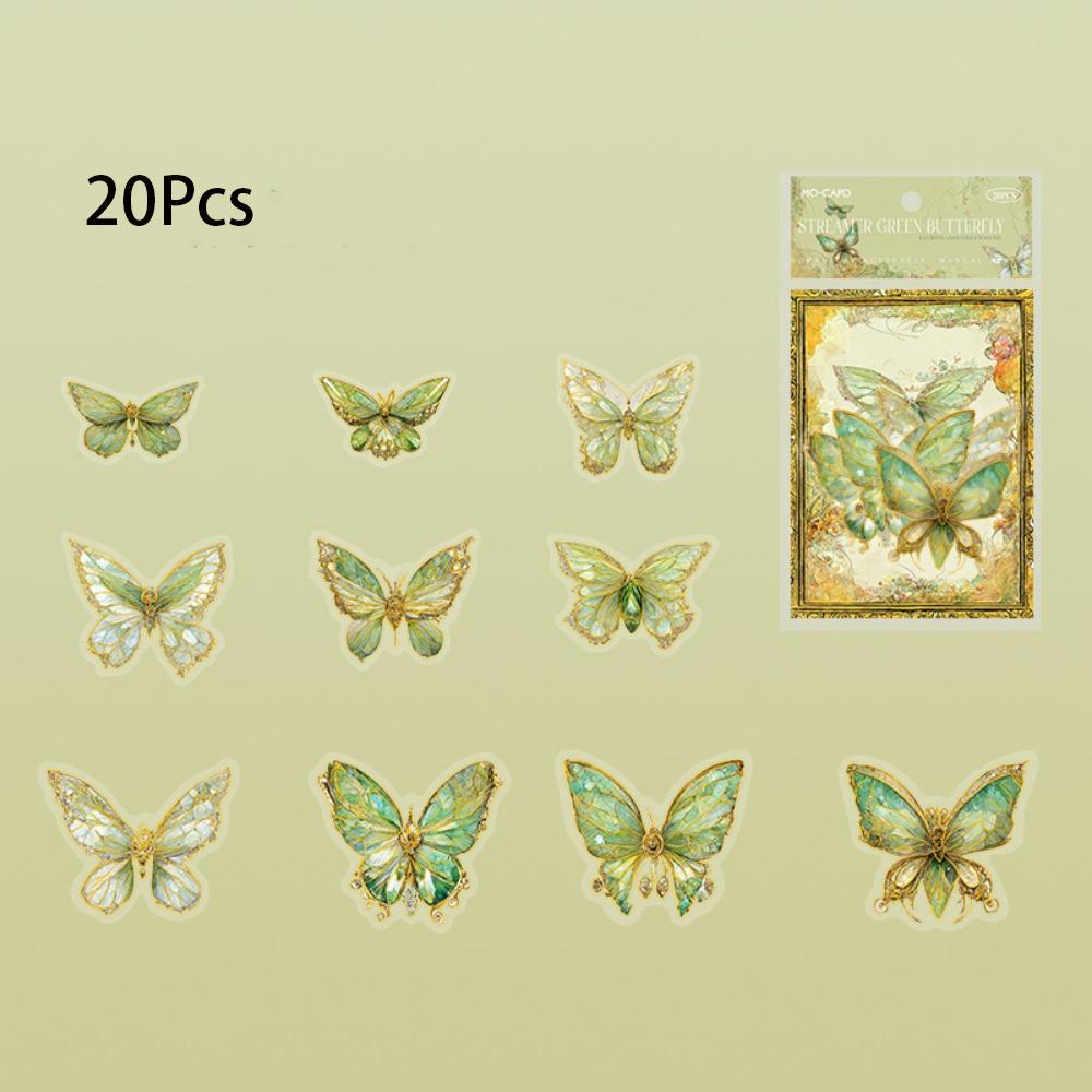 20Pcs Fashion Flashing 3D Pink Butterfly Creative Wall Sticker For DIY Stickers Modern Art Home Room Decoration DIY Wedding Gift