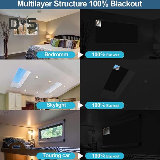 Przenośne zaciemniające zasłony Rolety zaciemniające z taśmą na rzepy Samoprzylepne rolety zaciemniające do pokoju dziecięcego, kampera lub podróży
