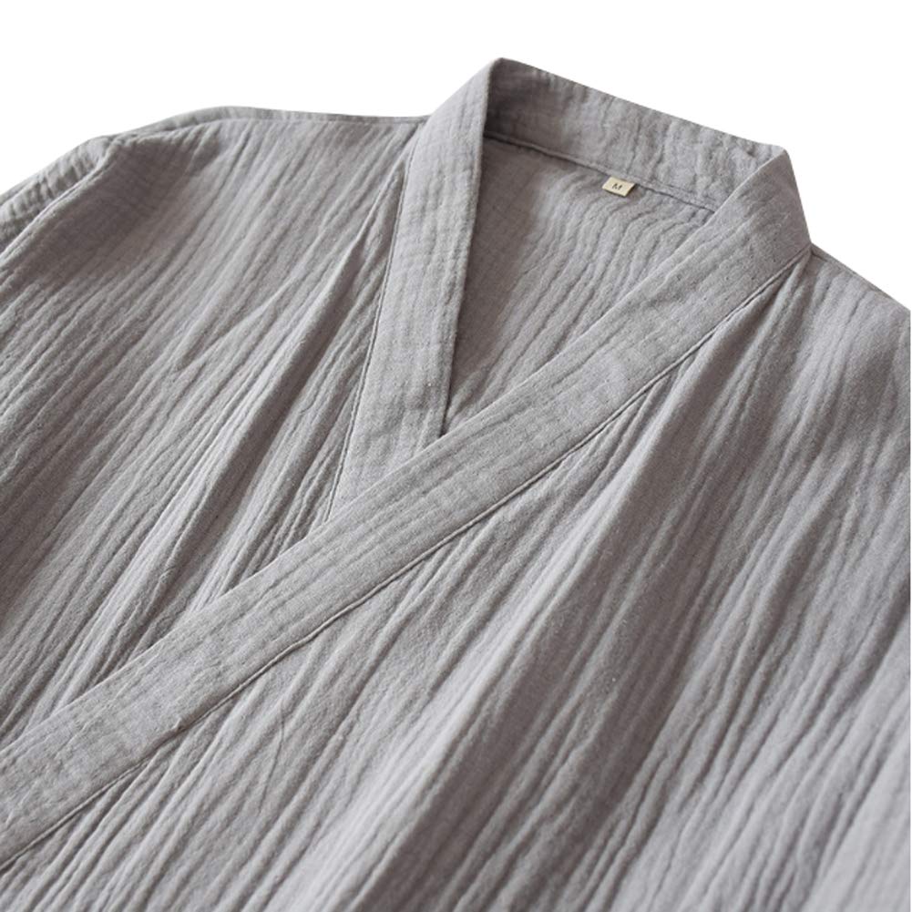 QCHOMEE Soft to the Japanese Front Home Work Hotel Bathrobe, Jinbei, Pajamas, Yukata, Men's, Women's, 100% Cotton, touch, style, opening, Nightwear,