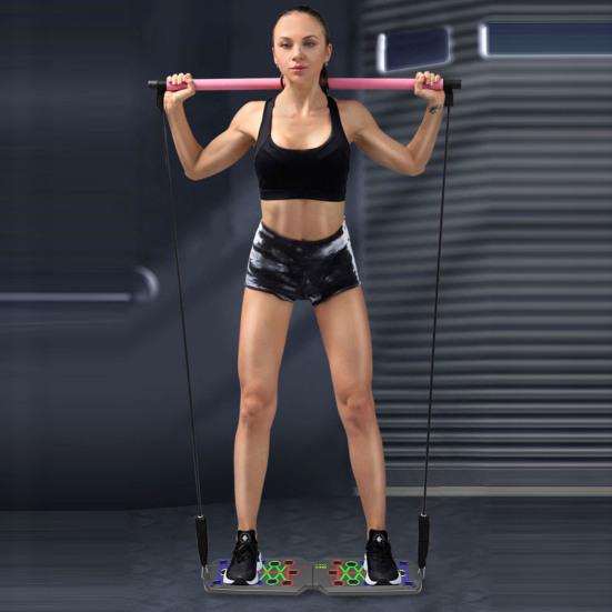 Placă de push-up pliabilă cu mâner anti-alunecare 28 găuri Bărbați Piept Antrenor de mușchi abdominali Placă de bară Push-up Grip Home Gym Echipament de fitness