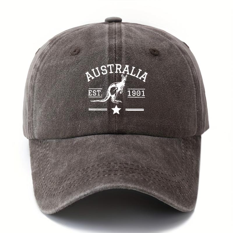 Fabric.MAKEFGE Unisex Australian Style Baseball Cap Kangaroo and Star Pattern Design Truck Cap