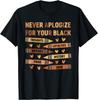 Melanin Never Apologize Black History Month Hearts T-Shirt