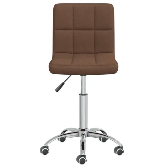 VidaXL Swivel Office Chair Brown Fabric